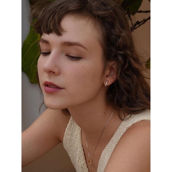 Women's S.Leaf 18Karat Plated Cat Earrings 925 Sterling Silver Hypoallergenic - Picture 4 of 9